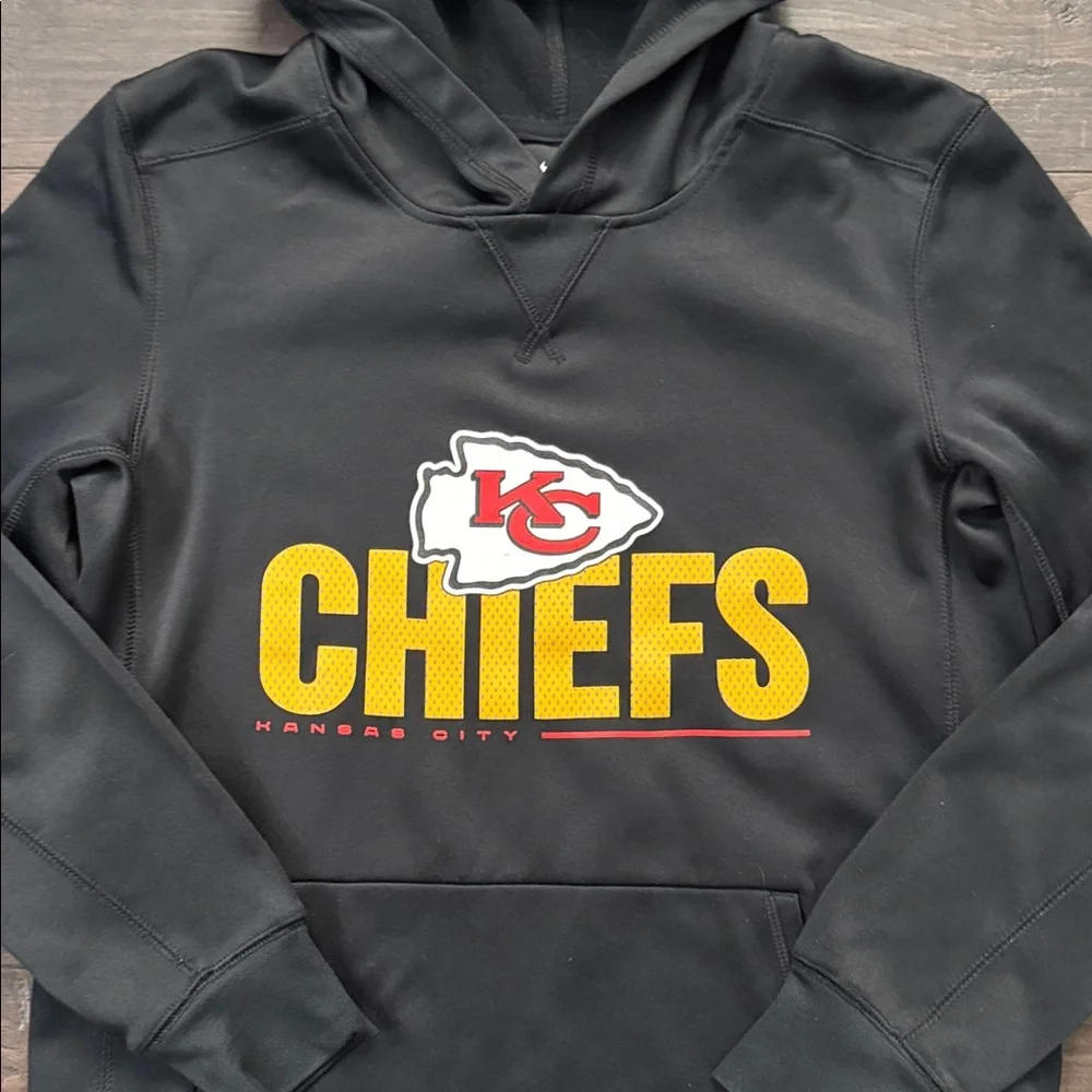 Nike NFL Kansas City Chiefs Black Hoodie w/Logo Youth Large (14/16)